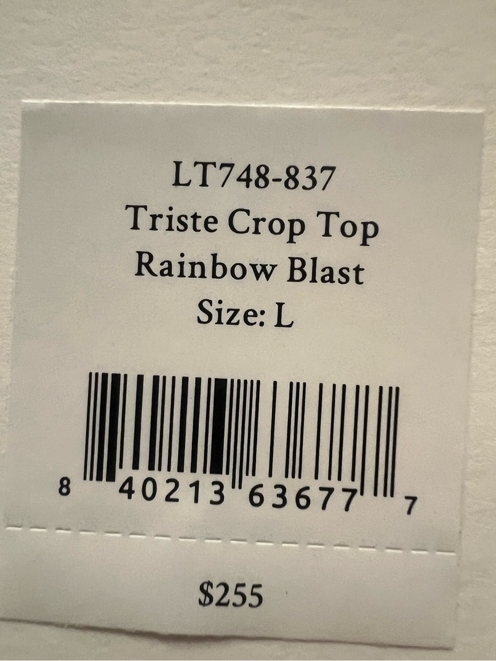 Love Shack Fancy Triste crop top rainbow blast NWT - Picture 5 of 11